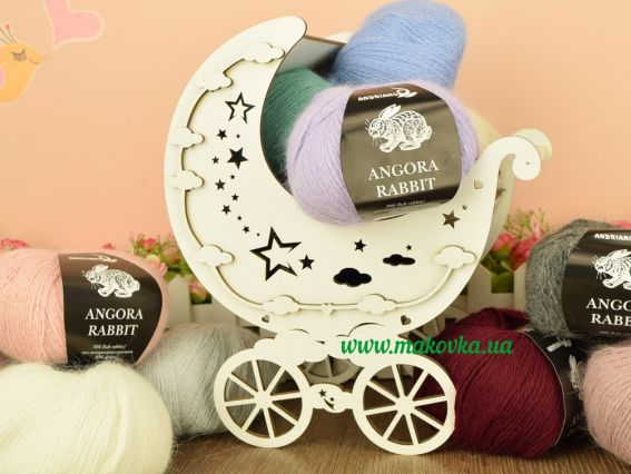 Напіввовняна пряжа Ангора Рабіт Андріано з пухом кролика Angora Rabbit Andriano