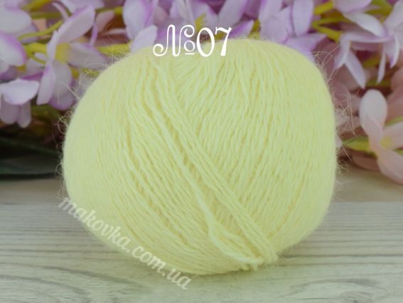 Angora 50% Avanti пряжа з пухом кролика  07 тендітно жовтий