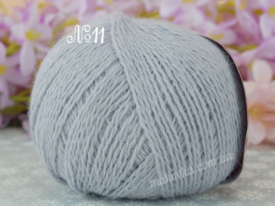 Angora 50% Avanti пряжа з пухом кролика  11 світлий сірий