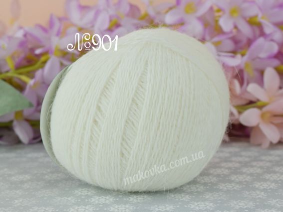 Angora 70% Avanti пряжа з пухом кролика  901 молочний