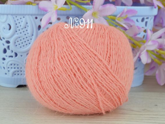 Angora 70% Avanti пряжа з пухом кролика  911 персиковий
