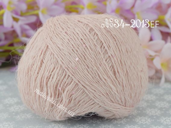 Angora Premium Avanti пряжа з пухом кролика та люрексом 34-2013 EF пудра