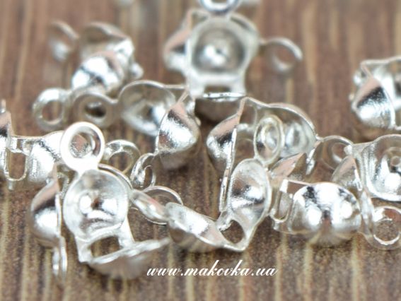 Каллоти Качечка для маскування вузликів, Срібний колір, латунь, 2 гр/уп Каллоти Качечка для маскування вузликів, Срібний колір, латунь, 2 гр/уп