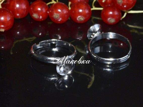 Кольцо № 29 с чашечкой 8х8 мм, платина Кольцо № 29 с чашечкой 8х8 мм, платина