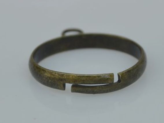 Каблучка з завитком, антикварна бронза № 31