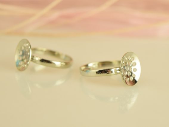 заготовка для создания Кольца № 44 с ситом 12 мм, платина