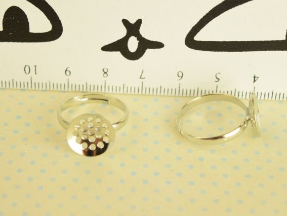 заготовка для создания Кольца № 44 с ситом 12 мм, платина