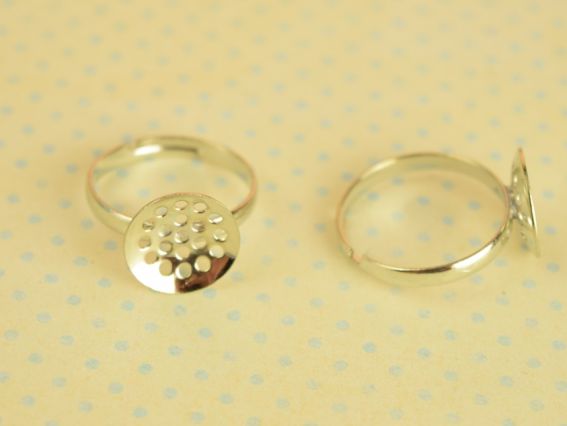 заготовка для создания Кольца № 44 с ситом 12 мм, платина