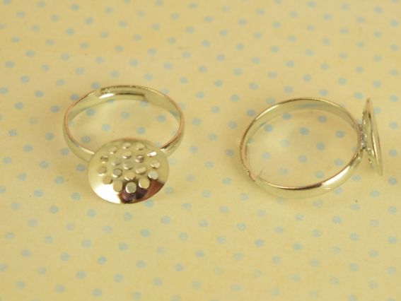 заготовка для создания Кольца № 44 с ситом 12 мм, платина