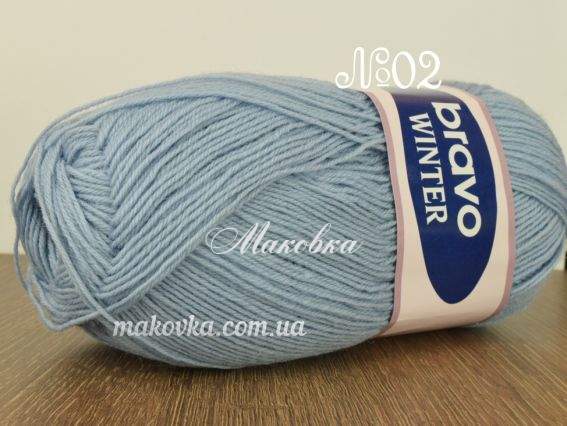 Winter BRAVO шкарпеткова пряжа 02 голубой