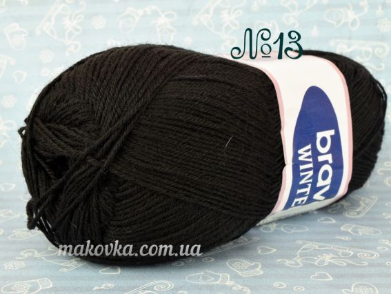 Winter BRAVO шкарпеткова пряжа 13 черный