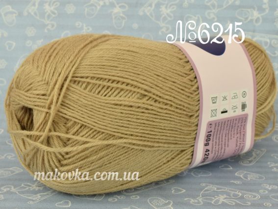 Winter BRAVO шкарпеткова пряжа 6215 беж