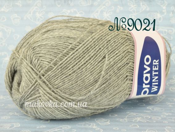 Winter BRAVO шкарпеткова пряжа 9021 серый