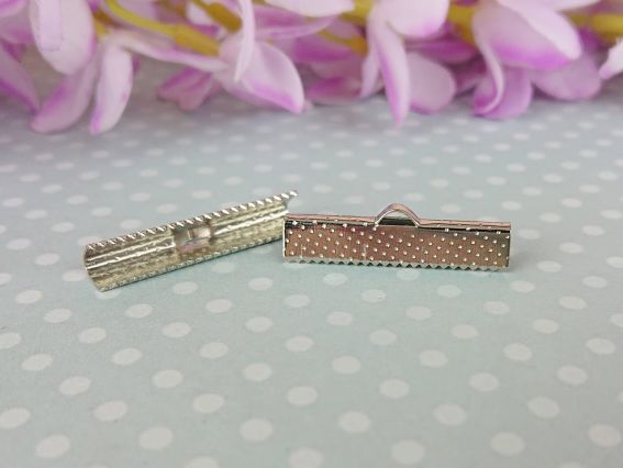 Зажим для украшений и браслетов, 30мм, цвет платина 2 шт