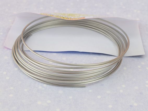 Толстая проволока для рукоделия , сечение 1,2 мм Серебряного цвета, длина 2 м Spark beads №3120