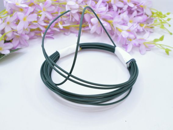 Товстий дріт для рукоділля, товщина 2,5(2,4)мм Зелений жорсткий з покриттям, довжина 5 м Spark beads