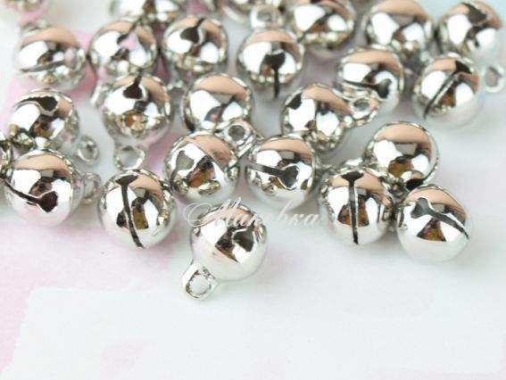 Дзвіночки 7,5х10,5 мм, платинового кольору, 30 шт Дзвіночки 7,5х10,5 мм, платинового кольору, 30 шт