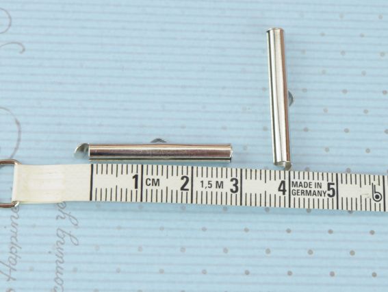 Затискач для бісерних прикрас та браслетів, 30мм, колір платина 2 шт