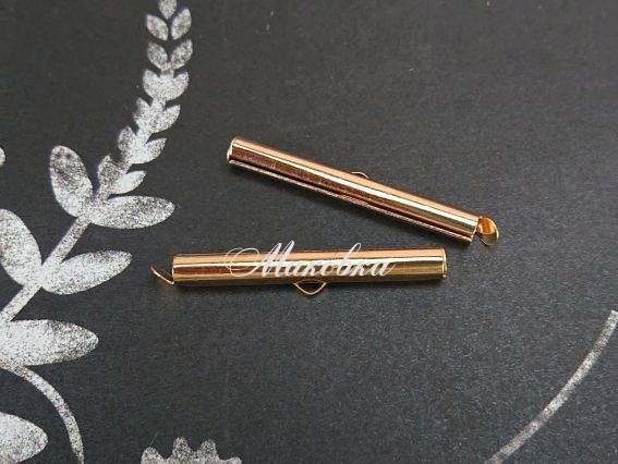 Зажим для бісерних браслетів, 35мм, золото, 2 шт Зажим для бісерних браслетів, 35мм, золото, 2 шт