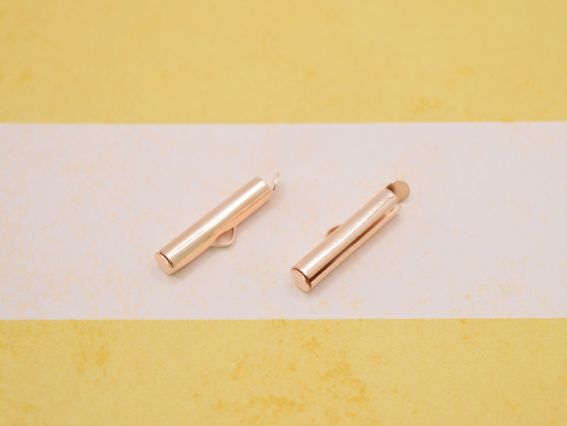 Затискач для бісерних прикрас та браслетів, 20 мм, колір золотий 2 шт