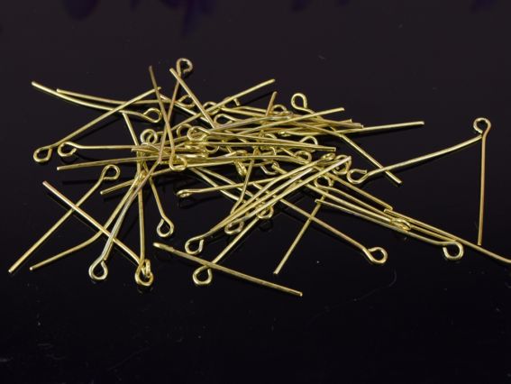 Пины Штифты - булавки 26 мм, цвет золото, 5 грамм