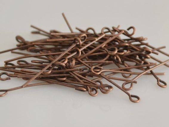 Штифты - булавки 25 мм, античная медь, 7 грамм Штифты - булавки 25 мм, античная медь, 7 грамм