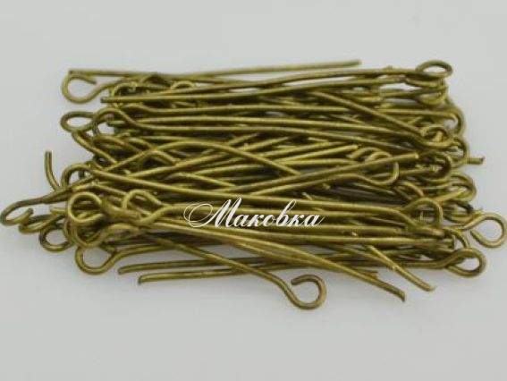 Штифты - булавки 30 мм, античная бронза, 7 грамм Штифты - булавки 30 мм, античная бронза, 7 грамм