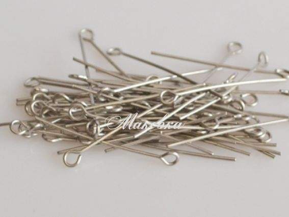 Штифты - булавки 30 мм, платина, 5 грамм