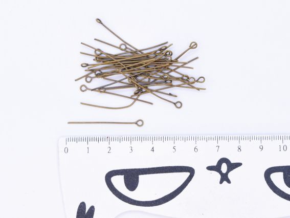 Штифти (піни) - шпильки 35 мм, колір Антична бронза, 5 грам