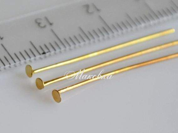 Штифты-гвоздики 30 мм, золото темное, 7 грамм Штифты-гвоздики 30 мм, золото темное, 7 грамм