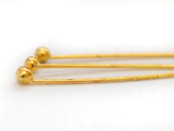 Штифты с шариком, 20 шт, под золото Штифты с шариком, 20 шт, под золото