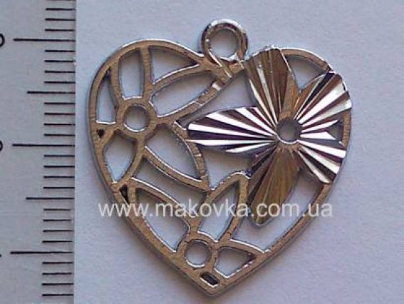 Подвеска Сердце с цветами Подвеска Сердце с цветами