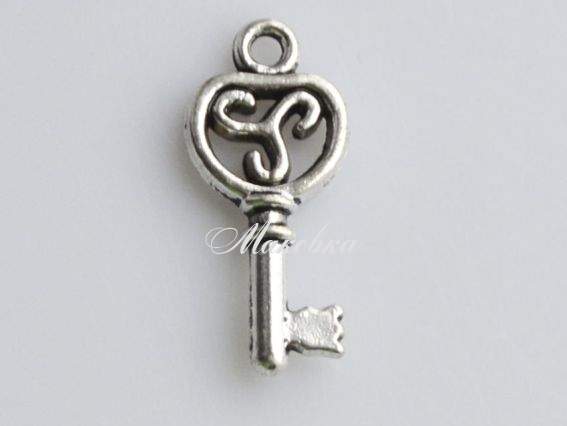 Подвеска Ключ №3, античное серебро 1 шт