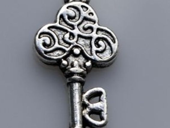 Подвеска Ключ мини №5, античное серебро, 1 шт Подвеска Ключ мини №5, античное серебро, 1 шт