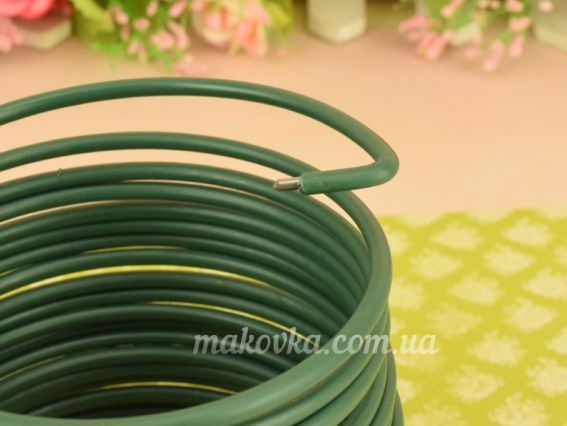 Толстая проволока для рукоделия, толщина 3,3 мм Зеленая жесткая с оплеткой, длина 3 м Spark beads