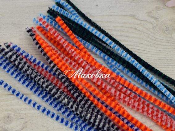 Набір Дріт з ворсом Смугастий, мікс 30шт Набір Дріт з ворсом Смугастий, мікс 30шт