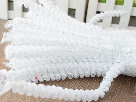 Кучерявий дріт білий довжина 30 см