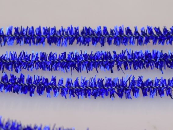 Дріт синельний ЛЮРЕКС Синій з ворсом 30 см, 1 шт