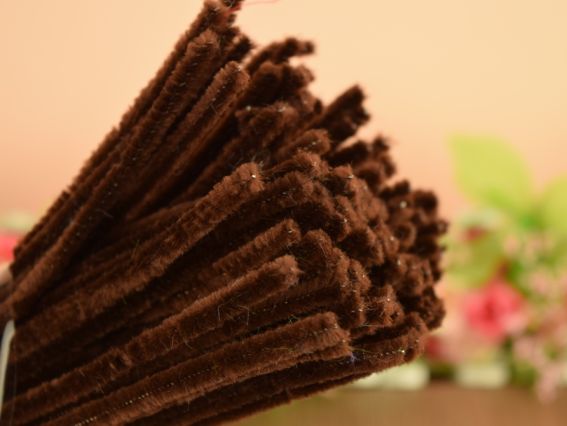 Дріт з ворсом ТЕМНО-КОРИЧНЕВИЙ, 30 см, 1 шт. Дріт з ворсом ТЕМНО-КОРИЧНЕВИЙ, 30 см, 1 шт.