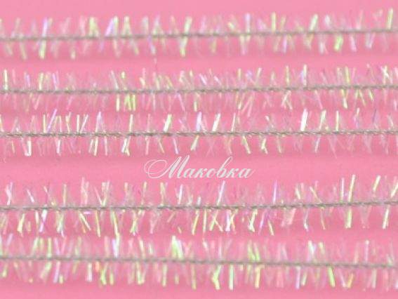 Проволока с ворсом Проволока с ворсом ЛЮРЕКС Белая 30 см, 1 шт Проволока с ворсом Проволока с ворсом ЛЮРЕКС Белая 30 см, 1 шт