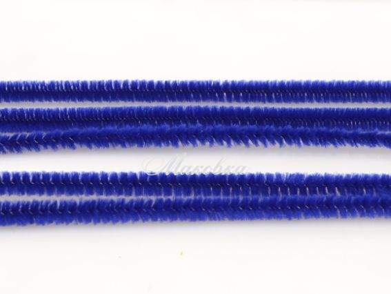 Проволока с ворсом Темно-синяя 30 см, 1 шт