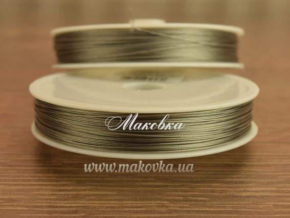 Ювелірний трос, 0,38мм, 60м, 164108 сірий, 1 бобінка Ювелірний трос, 0,38мм, 60м, 164108 сірий, 1 бобінка