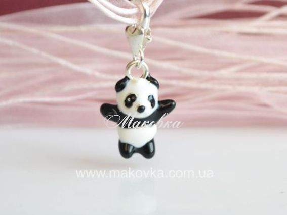 Подвеска с карабином Мишка панда, эмаль, 1 шт Подвеска с карабином Мишка панда, эмаль, 1 шт