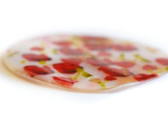 Підвіска з черепашки з візерунком 20 мм кругла №05