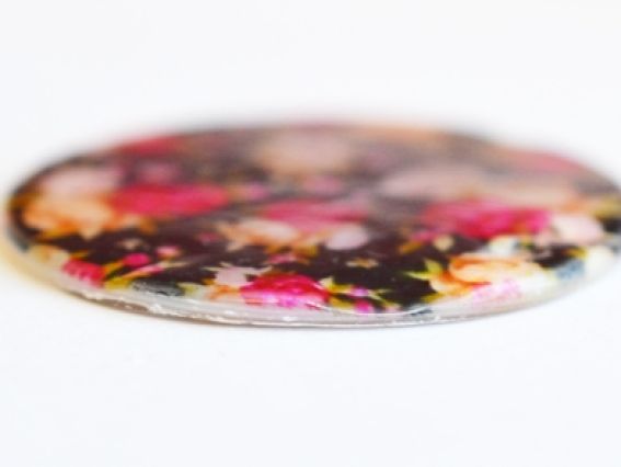 Підвіска з черепашки з візерунком 20 мм кругла №06