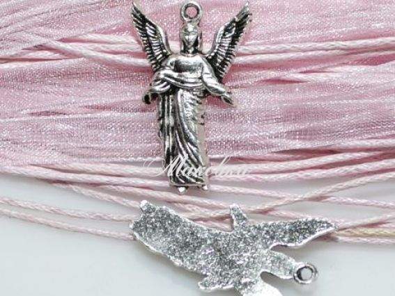 Подвеска Ангел (большая) №05, античное серебро, 1 шт