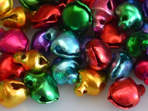 Бубенцы 8х6 мм, 10 гр, цветные ассорти