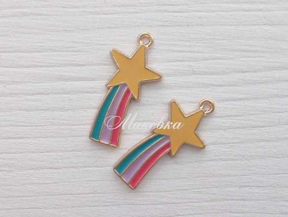 Подвеска цветная Комета, эмаль, 1 шт