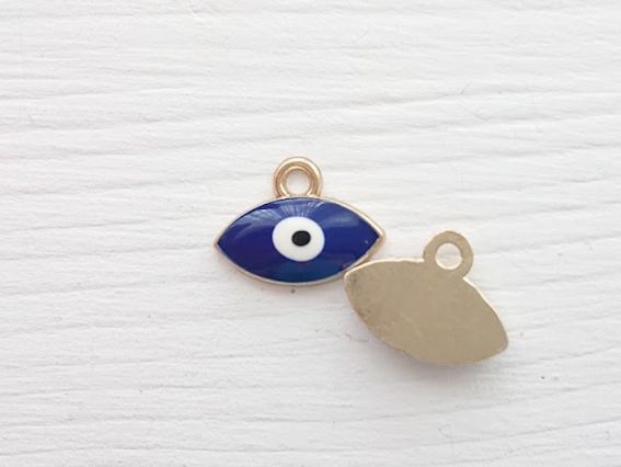 Подвеска цветная Глаз от злого глаза синий, эмаль
