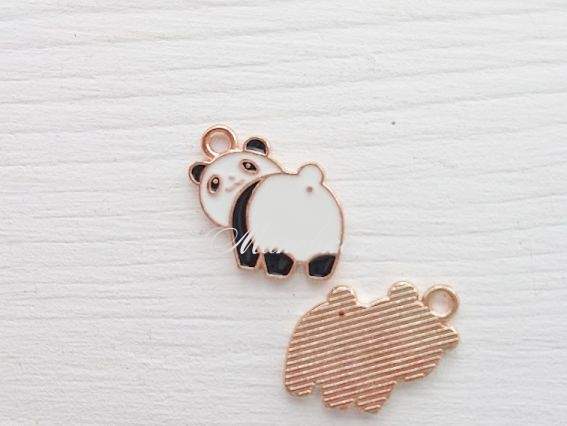 Подвеска цветная Панда эмаль, 1 шт